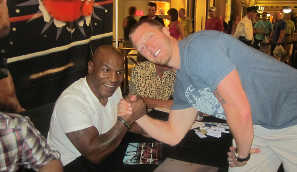 Mike Tyson and Aaron Hoddinott